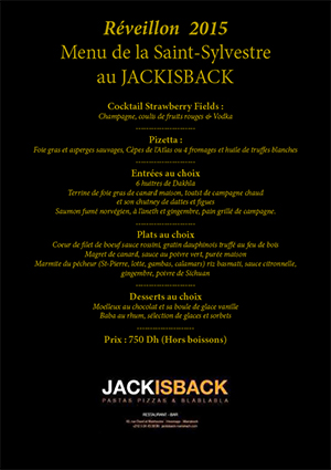 Reveillon 2015 Jackisback Restaurant Marrakech