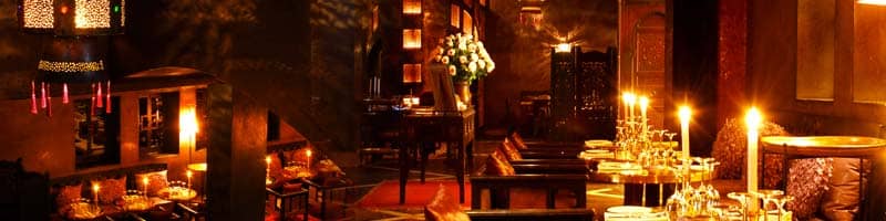 intérieur du restaurant le Comptoir de Marrakech