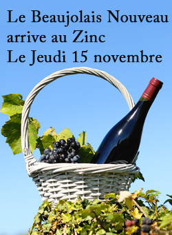 Beaujolais nouveau au restaurant le Zinc de Marrakech