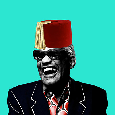 Portait de Ray Charles au Djellabar