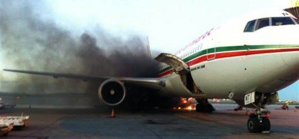 Vol RAM en feu au Caire