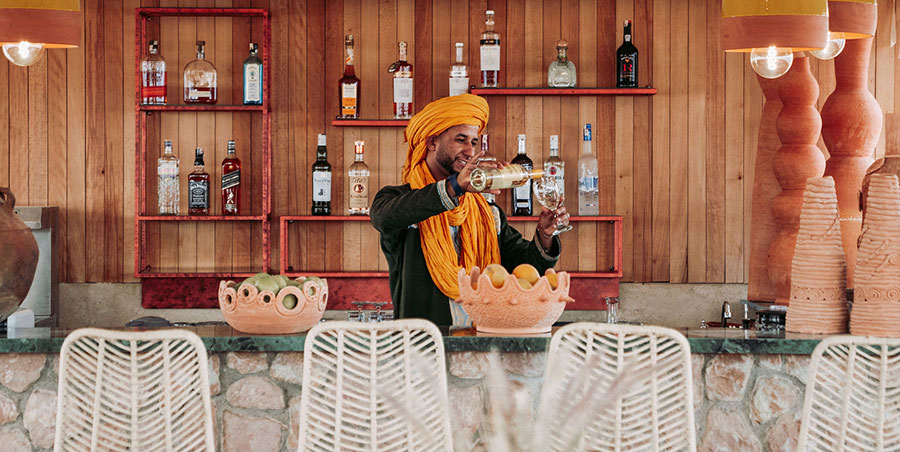 Bar du Soukoune restaurant désert Agafay Marrakech