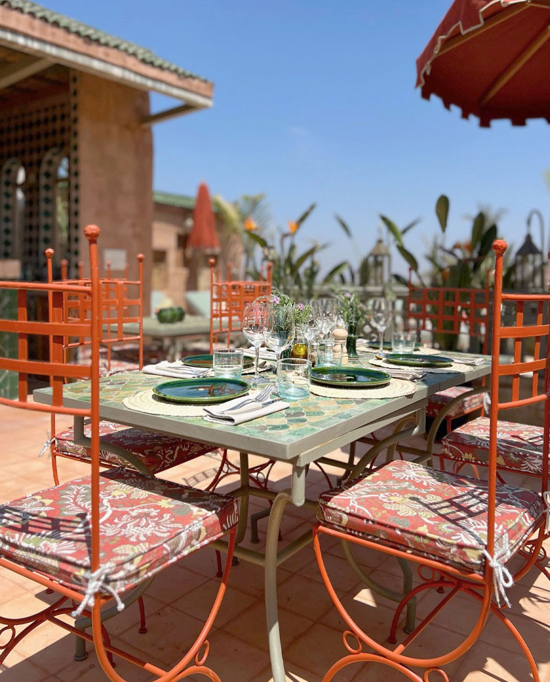 Terrasse du Restaurant Casa Abracadabra Marrakech